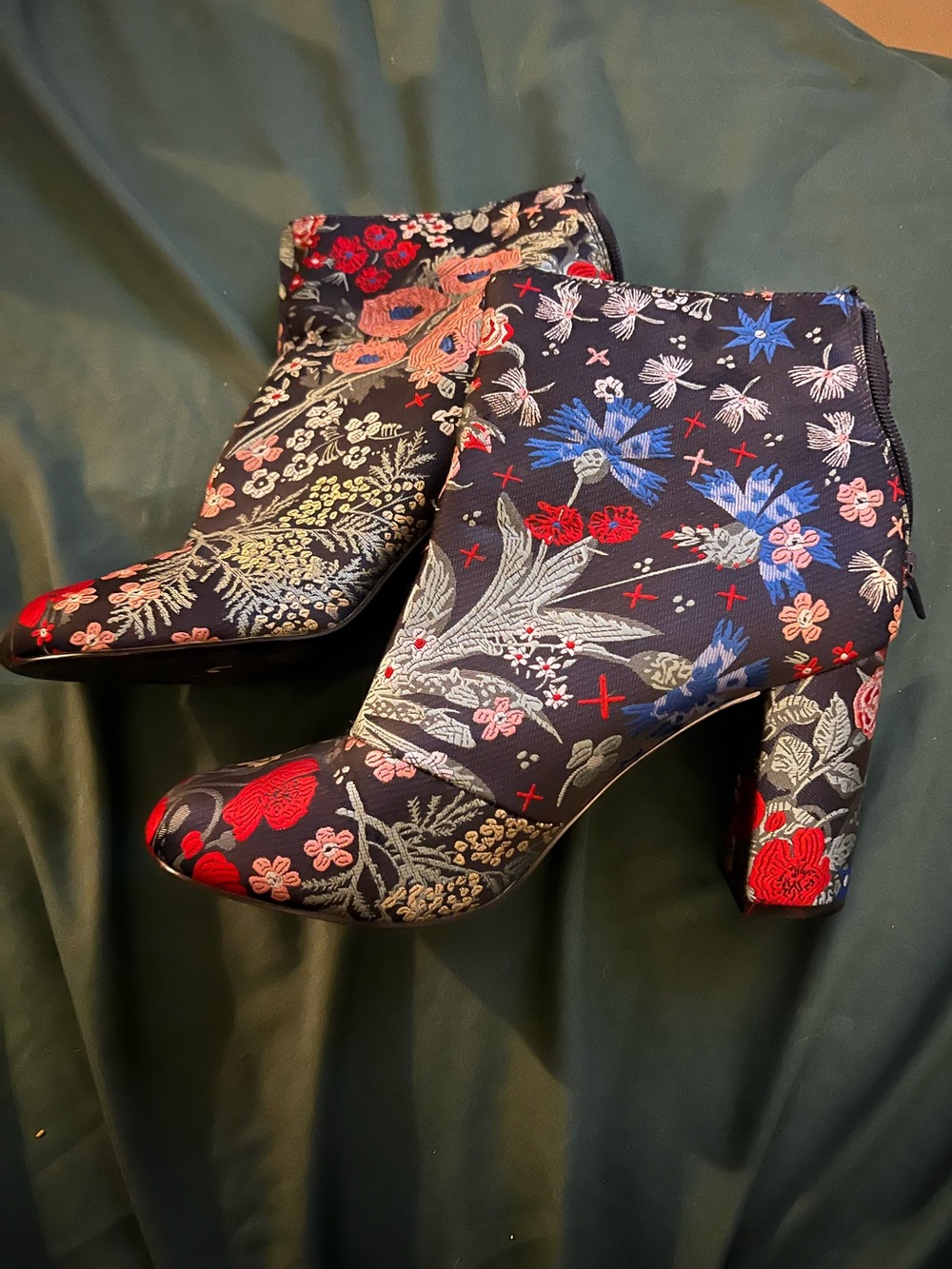 Embroidered floral boots